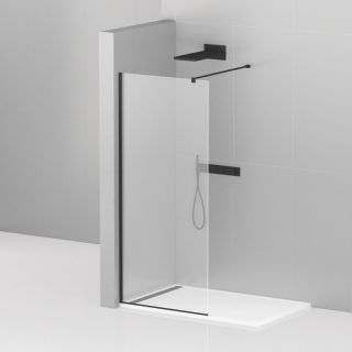 Душевая перегородка CEZARES LIBERTA-L-1-85-120-C-NERO кронштейн 120см